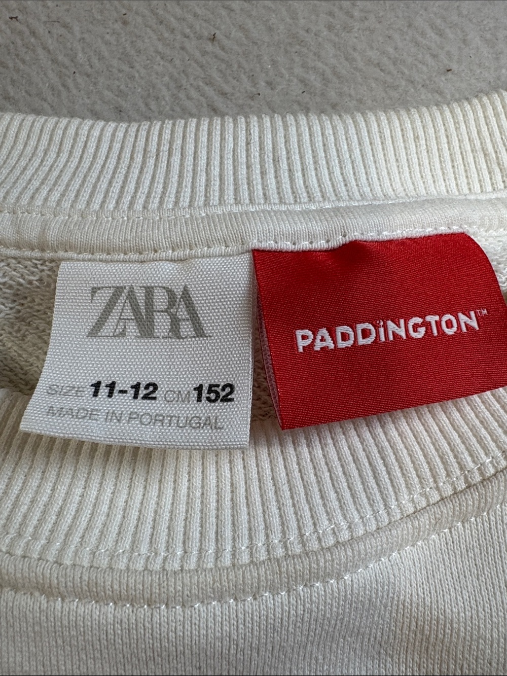 Zara Cream Crewneck Sweater with Paddington Graphic - Picture 2 of 8
